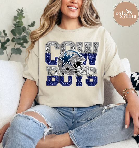 COWBOYS FAUX GLITTER - DTF TRANSFER