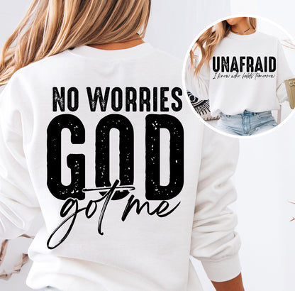 UNAFRAID GOD GOT ME (4 OPTIONS) - DTF TRANSFER