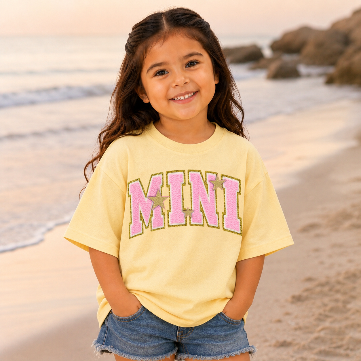PINK FAUX PATCH MINI - DTF TRANSFER
