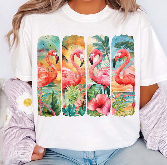 TROPICAL FLAMINGO - DTF TRANSFER