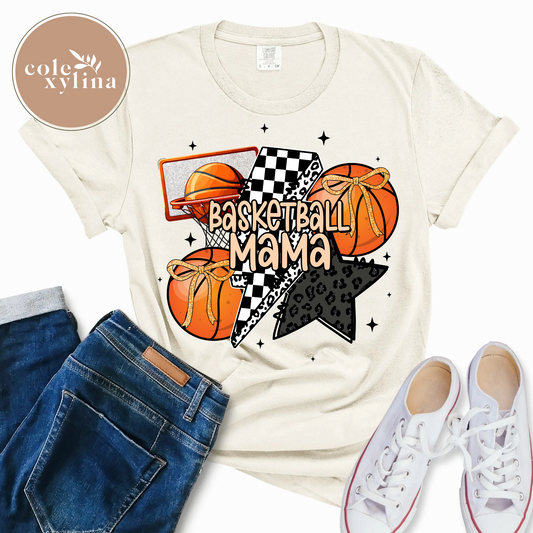 RETRO CHECKERED BASKETBALL MAMA - DTF TRANSFER