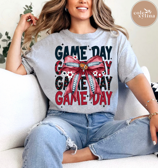 HOUSTON GAME DAY BOW - DTF TRANSFER