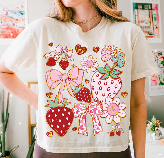 BOHO STRAWBERRY COQUETTE - DTF TRANSFER