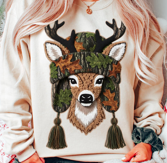 FAUX YARN DEER - DTF TRANSFER