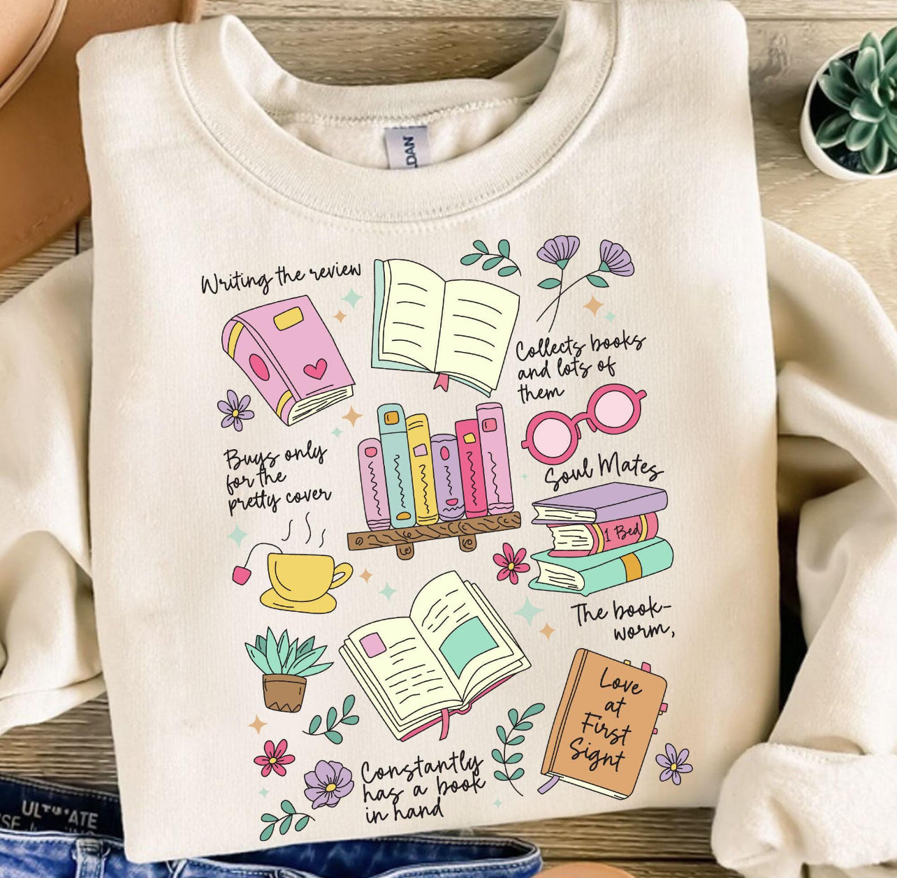 FLORAL BOOKISH THINGS - DTF TRANSFER