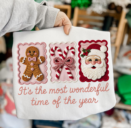 IT’S THE MOST WONDERFUL TIME OF THE YEAR FAUX STITCH - DTF TRANSFER