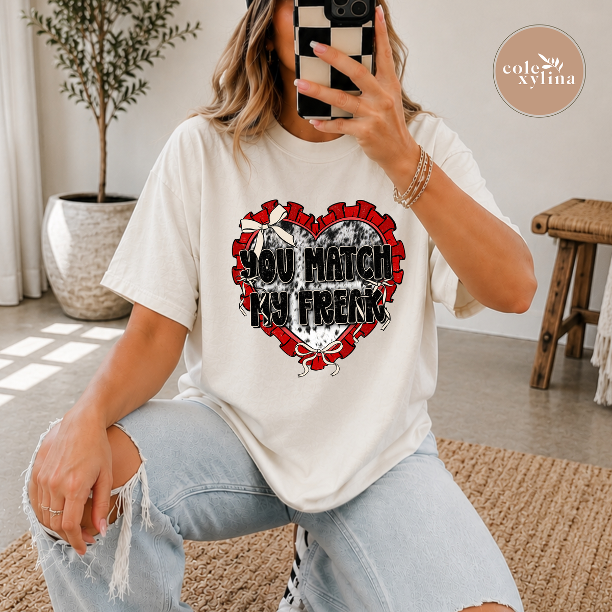 YOU MATCH MY FREAK HEART - DTF TRANSFER