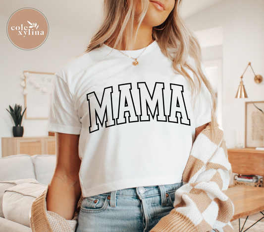 BLACK OUTLINED CURVED MAMA - PUFF TRANSFER