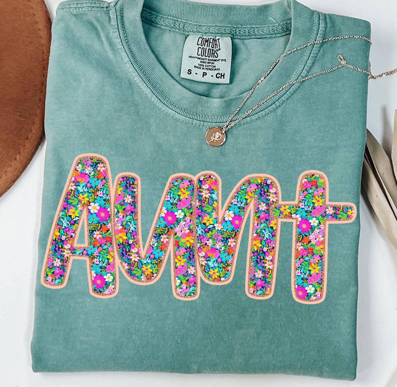FLORAL GLITTER NAME (4 OPTIONS) - DTF TRANSFER