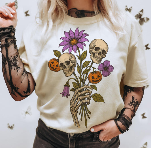 FLORAL SKULL BOUQUET - DTF TRANSFER