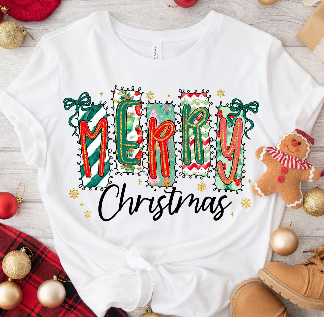 BLOCKED MERRY CHRISTMAS (2 OPTIONS) - DTF TRANSFER
