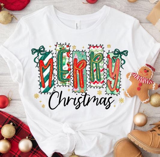 BLOCKED MERRY CHRISTMAS (2 OPTIONS) - DTF TRANSFER