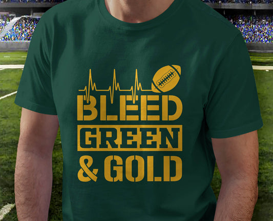 DTF TRANSFER - BLEED GREEN & GOLD