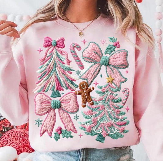 FAUX KNIT MERRY CHRISTMAS - DTF TRANSFER