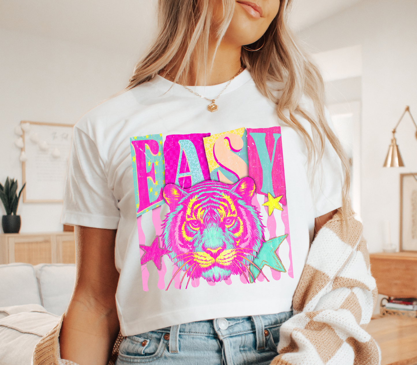 PINK EASY TIGER - DTF TRANSFER
