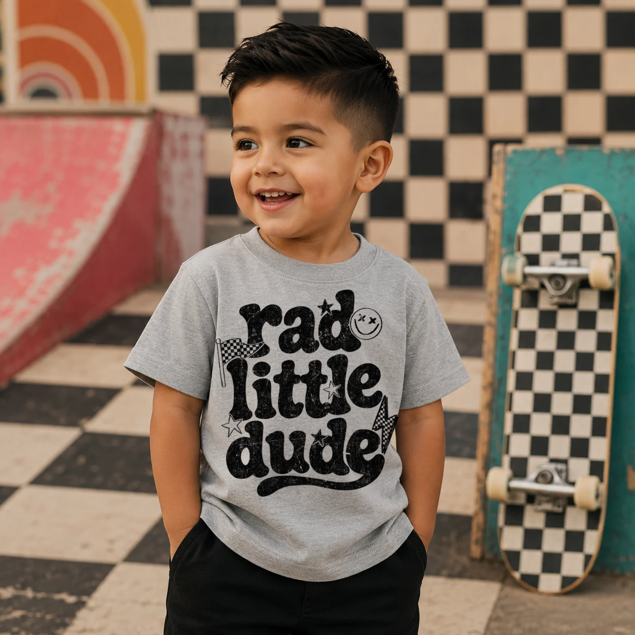 RAD LITTLE DUDE BLACK - DTF TRANSFER