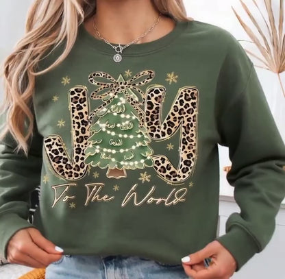 LEOPARD JOY TO THE WORLD - DTF TRANSFER
